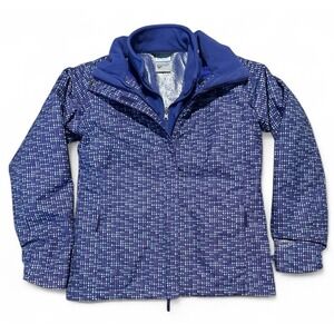 Columbia Bugaboo Interchange Girls L 14/16 Purple Winter Coat *No Hood Colorful